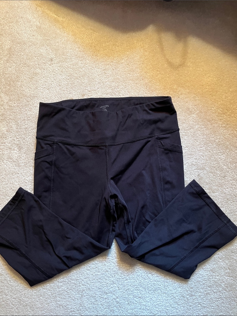 Black High-Waist Active crop Leggings